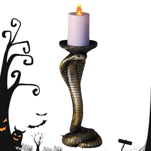 Fyrdyn Kerzenständer Snack-Deko - Teelichthalter Für Tischdekoration | Skulpturen Für Küche Wohnzimmer Halloween Party Mantel Hochzeit Tischdekoration von Fyrdyn