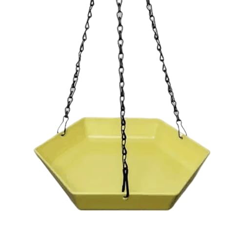 Fyrdyn Kleines Vogelbad - Mehreckiger Wildvogel-Futterspender,Gartendekoration Hängbar Für Balkon Terrasse Fenster von Fyrdyn