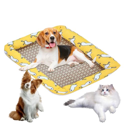 Fyrdyn Kühl Katzenbett - waschbare Kaninchen Kühlmatte - Haustierkissen Für Sommer Welpe Kaninchen Senior Heiße Terrasse Garten Spielen Hamster Wohnzimmer Büro Schlafen Zuhause Haus von Fyrdyn
