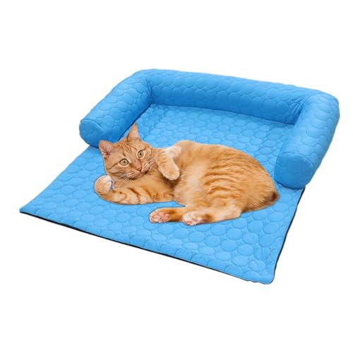 Fyrdyn Kühlmatte Für Hunde | Katzenkühlmatte Hundebett - Waschbare Kissenauflage Für Haustiere U-Form Kissen Katzenbett Für Kleine Und Mittlere Katzen Welpen Drinnen Draußen Unterwegs von Fyrdyn