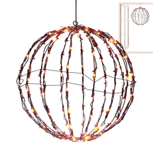 Fyrdyn LED Lichterkugeln - Outdoor Metal Sphere Christmas Lights,Kugelförmige Festbeleuchtung Deko Für Baum Terrasse Garten Haus Innenhof Nacht Holiday Fyrdyn LED Lichterkugeln - Outdoor Metal Sphere Christmas Lights,Kugelförmige Festbeleuchtung Deko Für Baum Terrasse Garten Haus Innenhof Nacht Holiday von Fyrdyn