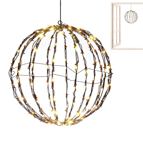 Fyrdyn LED Lichtkugel | Faltbare Weihnachtskugel Lichterkugel - Deko Kugeln Für Terrasse Garten Baum Nacht Festliche Innenbeleuchtung Fyrdyn LED Lichtkugel | Faltbare Weihnachtskugel Lichterkugel - Deko Kugeln Für Terrasse Garten Baum Nacht Festliche Innenbeleuchtung von Fyrdyn