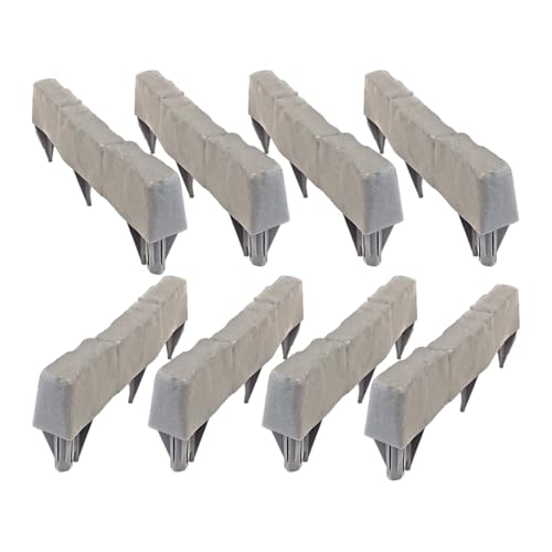 Fyrdyn Pflasterstein Kantenstein - Pflegeleichtes Beet Einfassung - 8 Steine Kantenset Ohne Graben Für Terrassen Rasen Gehwege Spielbereich Gartenbereich von Fyrdyn