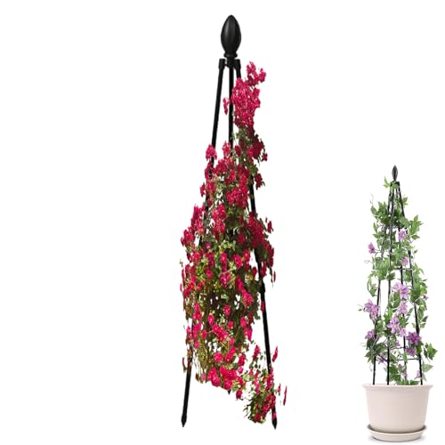 Fyrdyn Rankgitter für Kletterpflanzen - Blumenkletterstütze - Leichte Hohe Obelisk Pflanzen Stütze Rankhilfe Rankhilfe Rankgitter für Innen Außen Garten Gewächshaus Balkon von Fyrdyn