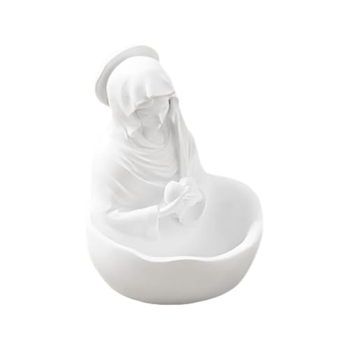 Fyrdyn Rosenkranzhalter, katholisch, gesegnete Mutter, Jungfrau Maria, Schmuckhalter, religiöse, gesegnete katholische Figur für Kommunion, Weihnachten, Taufe, Schreibtisch, Esstisch, Eingang von Fyrdyn