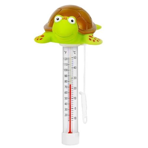 Fyrdyn Schwimmbadthermometer - Schildkröten Design Thermometer,Schwimmendes Einfach Ablesbares Wasserdichtes Messgerät Für Kinder Badeteich Schwimmbecken See Teich Spa Fyrdyn Schwimmbadthermometer - Schildkröten Design Thermometer,Schwimmendes Einfach Ablesbares Wasserdichtes Messgerät Für Kinder Badeteich Schwimmbecken See Teich Spa von Fyrdyn