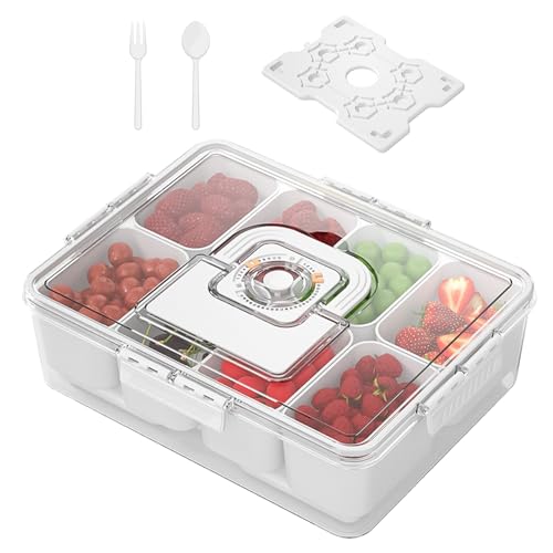 Fyrdyn Snackschale Mit Deckel, Kühlende Reise-Wurst & Käse-Box Mit Deckel, Aufbewahrung Wiederverwendbar Platte Für Kühlschrank Mittagessen Salat Party Picknick Camping Unterwegs Fyrdyn Snackschale Mit Deckel, Kühlende Reise-Wurst & Käse-Box Mit Deckel, Aufbewahrung Wiederverwendbar Platte Für Kühlschrank Mittagessen Salat Party Picknick Camping Unterwegs von Fyrdyn