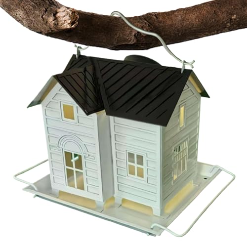 Fyrdyn Solarbetriebener Vogelfutterautomat Für Draußen - Vogelfutterspender Für Gartenbereich | -Futterspender Für Wellensittiche Und Agaporniden Im Garten von Fyrdyn