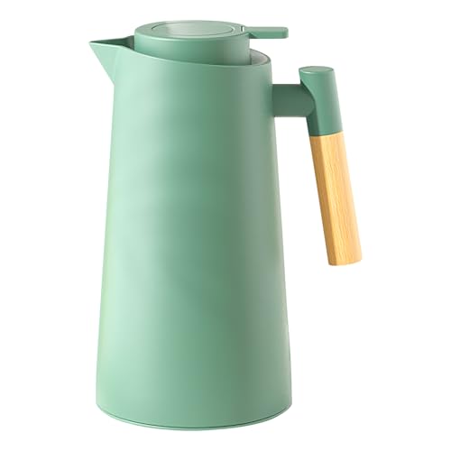 Fyrdyn Thermokaraffe,1L Isolierkanne Mit Glaseinsatz | Teekrug Für Küche Und Zuhause von Fyrdyn