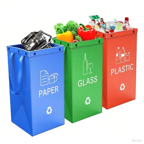 Fyrdyn Tragbarer Mülleimer - Klappbarer Müllbehälter Organizer,Wiederverwendbare 3-teilige 40ml Behältertasche für Wohnung Zuhause Studentenwohnheim Waschküche Schrank Unterbau Badezimmer Fyrdyn Tragbarer Mülleimer - Klappbarer Müllbehälter Organizer,Wiederverwendbare 3-teilige 40ml Behältertasche für Wohnung Zuhause Studentenwohnheim Waschküche Schrank Unterbau Badezimmer von Fyrdyn