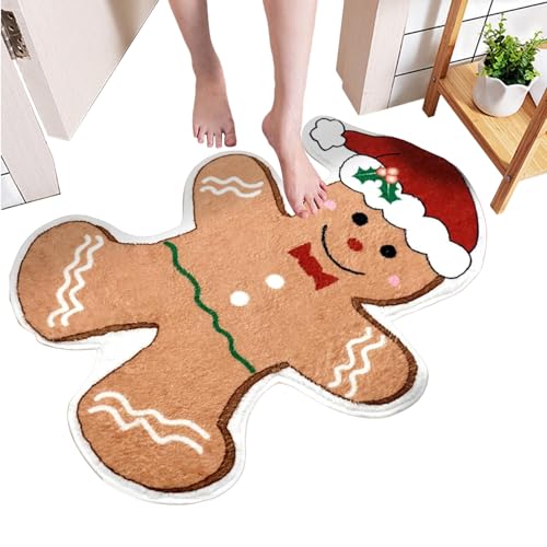 Fyrdyn Türmatte Lebkuchenmann | 50 X 80 cm Weihnachtstürvorleger - Nachbildung Kaschmir Rutschfester Teppich Für Flur Wohnzimmer Haus Indoor Outdoor Fyrdyn Türmatte Lebkuchenmann | 50 X 80 cm Weihnachtstürvorleger - Nachbildung Kaschmir Rutschfester Teppich Für Flur Wohnzimmer Haus Indoor Outdoor von Fyrdyn