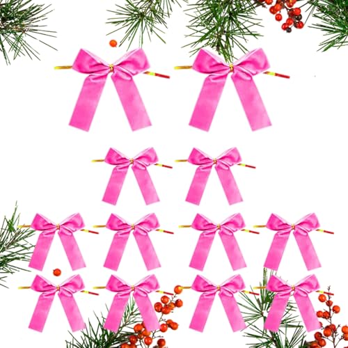 Fyrdyn Weihnachts Schleifen Für Kränze - 12 Stück Festlicher Schmuck Samt Schleife - Vielseitige Heimdekoration Für Bastelkränze Tür Garten Geburtstagsfeier Hochzeit von Fyrdyn