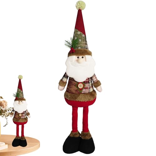 Fyrdyn Weihnachtsmann-Dekoration, Weihnachtsmann-Dekoration | Stehender Weihnachts-mit ausziehbaren Beinen, Dekoration | Stehende Figur, weihnachtliche Wohndekoration für Weihnachtsbaum, Tisch Fyrdyn Weihnachtsmann-Dekoration, Weihnachtsmann-Dekoration | Stehender Weihnachts-mit ausziehbaren Beinen, Dekoration | Stehende Figur, weihnachtliche Wohndekoration für Weihnachtsbaum, Tisch von Fyrdyn