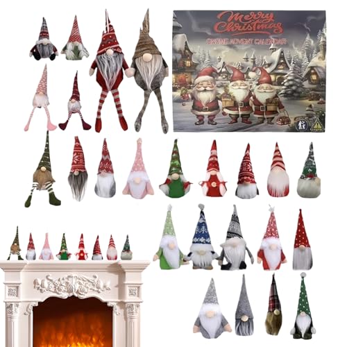 Fyrdyn Wichtel Adventskalender 2025,2025 Countdown Kalender Wichtel Puppe Dekoration 24 Tage - Sammelspielzeug Festtagsdekoration Für Kamin Schrank Tisch Kaminsims Desktop Fyrdyn Wichtel Adventskalender 2025,2025 Countdown Kalender Wichtel Puppe Dekoration 24 Tage - Sammelspielzeug Festtagsdekoration Für Kamin Schrank Tisch Kaminsims Desktop von Fyrdyn