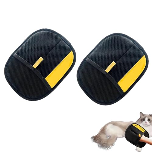 Katzen Enthaarungshandschuh - Fell Magnet Für Katzenhaare, 2 Stück Fellmagnet, Doppelseitige Pflegehandschuhe Für Haustiere, Für Hunde Und Katzen, Waschbar Und Wiederverwendbar von Fyrdyn