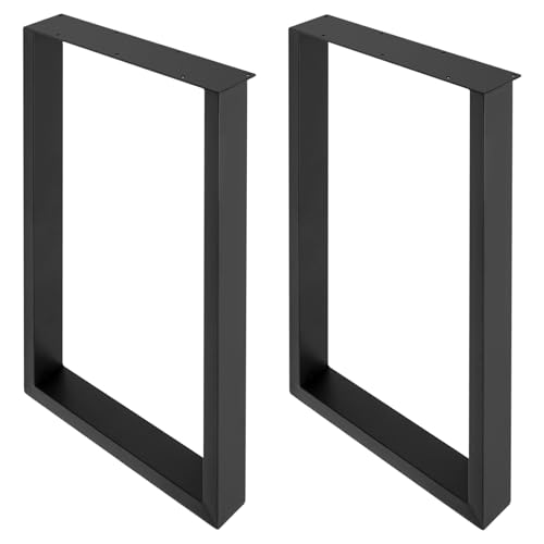 2X Tischgestell Metall Rechteckig Esstischbeine 200 kg Tragfähigkeit Tischbeine 50*7*71 cm Tischfüße Geeignet für die Installation oder den Ersatz von alten oder Beschädigten Möbelfüßen (Schwarz) von Fyssnn