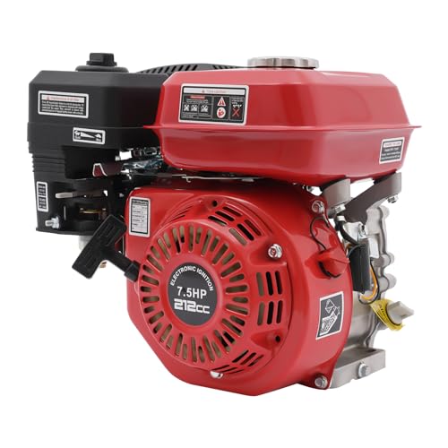 4-Takt 7.5HP Benzinmotor 4000W Notstromaggregat Benzin Leise Rot Schwarz 3600rpm Kartmotor Standmotor Geeignet für den Generatorbau die Landwirtschaft den Kartsport usw von Fyssnn