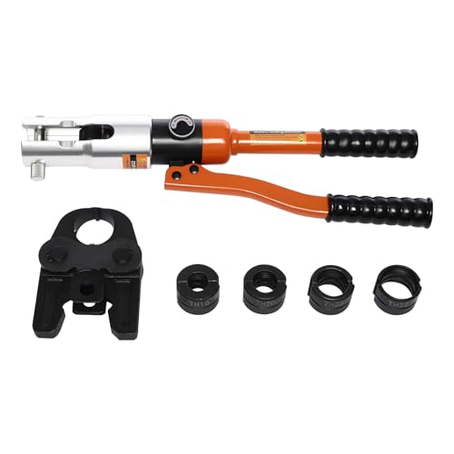 Fyssnn 10T Hydraulische Crimpzange Presszange mit TH-Kontur 360° Drehbarer Kopf Profi-Werkzeug Rohrpresszange für Rohre von Fyssnn