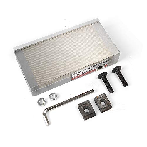 Fyssnn 125x250mm Magnetic Chuck Magnetspannplatte Magnetfutter 100-120N/cm² Permanente Spannplatte für Schleifmaschinen Tischbohrmaschinen von Fyssnn