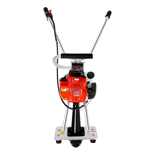 Fyssnn 4-Takt Betonrüttler 900W Vibrationsmaschine Betonvibrierende Maschine mit Verstellbarer Höhe & 573lb & 0.65L Tank, Betonverdichter für Estrich Baustellen von Fyssnn