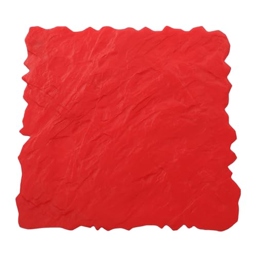Fyssnn Betonstrukturmatte aus PU Nahtlose Stempelmatte Betonstempel Betonformen für Gehwege/Hofeinfahrt/Garten - Rot (50x50cm) (050) von Fyssnn