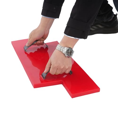 Fyssnn Betonstrukturmatte aus PU Nahtlose Stempelmatte Betonstempel Betonformen für Gehwege/Hofeinfahrt/Garten - Rot (60x30cm, 60x24cm) (057) von Fyssnn