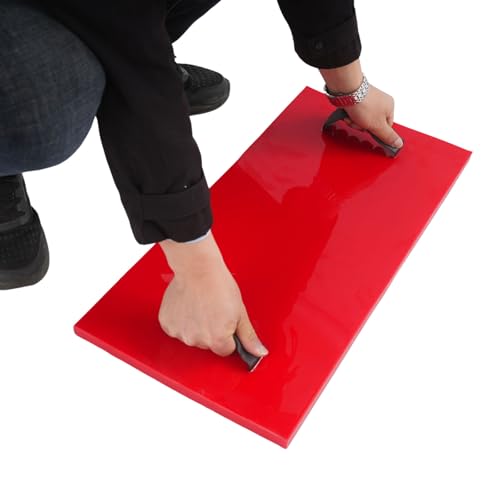 Fyssnn Betonstrukturmatte aus PU Nahtlose Stempelmatte Betonstempel Betonformen für Gehwege/Hofeinfahrt/Garten - Rot (60x30cm, 60x24cm) (059) von Fyssnn