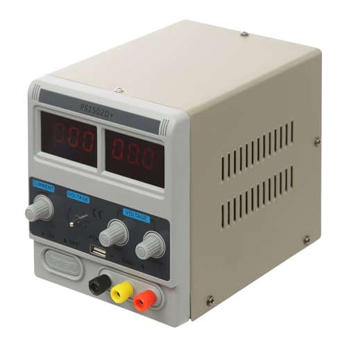 Fyssnn Labornetzgerät 0-15V DC geregeltes Netzteil Regelbar PrÃzisions-Netzteil mit LED-Anzeige, USB-Anschluss, Überlast- & Kurzschlussfest fur Handyreparatur & Elektroniktests und Labornetzgerät von Fyssnn