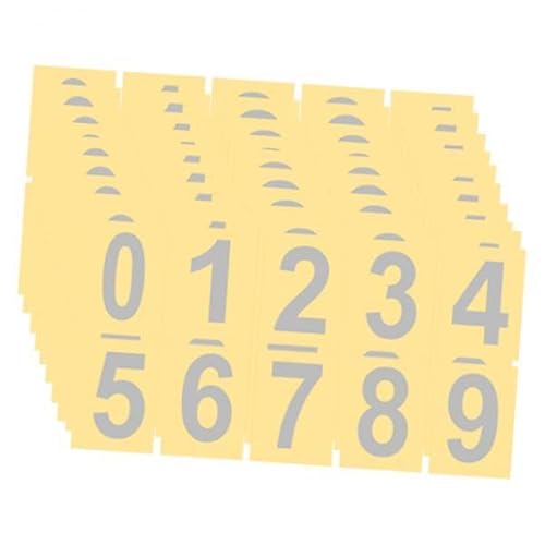 FytStycale 10 Blätter Briefkastennummern Nummernsticker Selbstklebende Adressnummern Ziffern Elegantes Schriftbild für Apartments Hotelzimmer Und Geschäftseingä, 11 Cm X 6.1 Cm von FytStycale