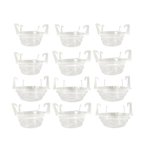 FytStycale 12 Stück Hängen Blumentopf Tablett mit Haken Dekoration Pflanze Wasser Tropf Tablett FytStycale 12 Stück Hängen Blumentopf Tablett mit Haken Dekoration Pflanze Wasser Tropf Tablett von FytStycale
