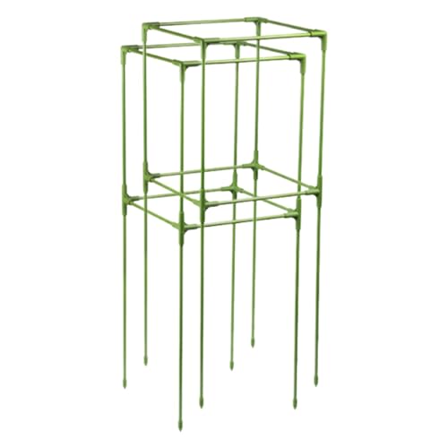 FytStycale 2 Stück Tomatenkäfig Quadrat Pflanzstütze Rankgitter Gartenstütze Aus Wetterbeständigen Fiberglasrohren für Klettergemüse für Außenbereic, Mehrfarbig, 32cmx32cmx82cm FytStycale 2 Stück Tomatenkäfig Quadrat Pflanzstütze Rankgitter Gartenstütze Aus Wetterbeständigen Fiberglasrohren für Klettergemüse für Außenbereic, Mehrfarbig, 32cmx32cmx82cm von FytStycale