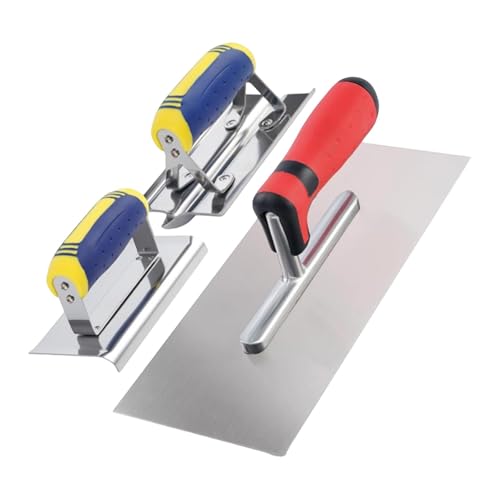 FytStycale 3 Stück Betonwerkzeug Set Bestehend Aus Zementkelle Spachtel Mauerwerkzeug Und Handwerkzeug mit Ergonomischen Griffen für Präzise Kontrolle bei Baupr von FytStycale