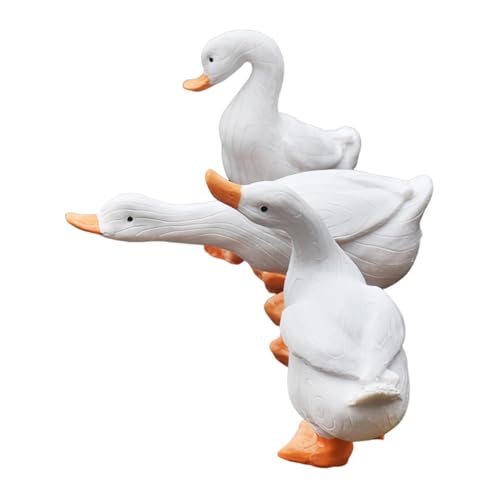 FytStycale 3Pcs Ente Figuren Dekorative Kleine Skulpturen für Bonsai Terrasse Hinterhof von FytStycale