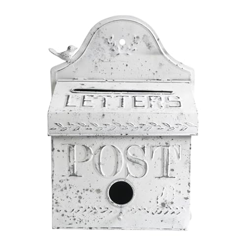 FytStycale An Der Befestigter Briefkasten Metallbriefkasten 11.42x6.1x16.14" Antiker Dekorativer Pfosten von FytStycale