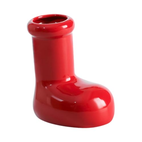 FytStycale Blumenvase Stiefel Weihnachtsvase Blumentopf Außergewöhnliches Design Als Festlicher Hingucker für Geschenk Home Dekoration Büro Eingangsbere, M 15cmx10cmx18cm FytStycale Blumenvase Stiefel Weihnachtsvase Blumentopf Außergewöhnliches Design Als Festlicher Hingucker für Geschenk Home Dekoration Büro Eingangsbere, M 15cmx10cmx18cm von FytStycale