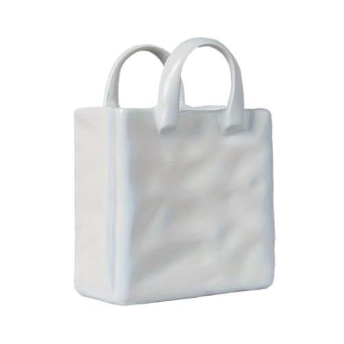 FytStycale Bodenvase Handtasche Dekorationsvase Harz Wohnaccessoire Moderne Form für Geschenk Wohnzimmer Esszimmer Schlafzimmer Flur Regal Café, 7.7 cm X 11.2 cm von FytStycale