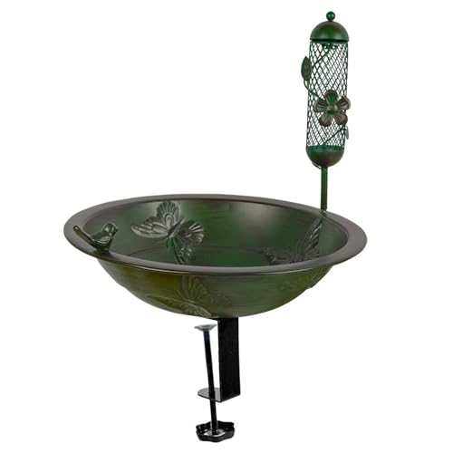 FytStycale Deck Vogelbad Schüssel mit Verstellbarem Clip Hof Vogelbad für Outdoor FytStycale Deck Vogelbad Schüssel mit Verstellbarem Clip Hof Vogelbad für Outdoor von FytStycale