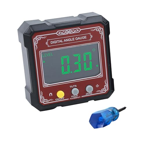 FytStycale Digitaler Neigungsmesser Elektronische Wasserwaage Digitaler Winkelmesser Winkelmessgerät mit Magnetischer Basis Und Display mit Hintergrundbeleuchtu, Rot FytStycale Digitaler Neigungsmesser Elektronische Wasserwaage Digitaler Winkelmesser Winkelmessgerät mit Magnetischer Basis Und Display mit Hintergrundbeleuchtu, Rot von FytStycale