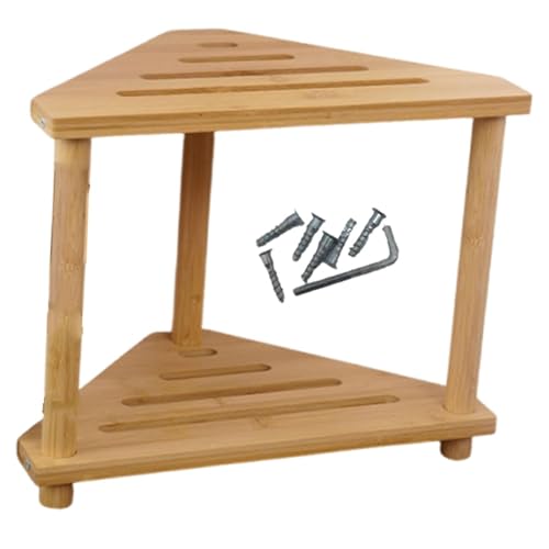 FytStycale Eck Duschhocker Aus Robustem Holz Als Fußstütze Doppeltes Ablageregal Vielseitiger Hocker Leicht zu Tragen Wasserabweisend für Dusche Bad Wohnbereich, Zylindrisch FytStycale Eck Duschhocker Aus Robustem Holz Als Fußstütze Doppeltes Ablageregal Vielseitiger Hocker Leicht zu Tragen Wasserabweisend für Dusche Bad Wohnbereich, Zylindrisch von FytStycale