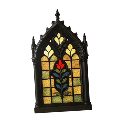 FytStycale Fenster Wanddeko Holz Fenster Hängeschild Wandbild mit Gothic Muster Und Blumen Wandpaneel Aus Natürlichem Holz für Hotel Schlafzimmer Deko, 30 cm X 16.5 cm X 1 FytStycale Fenster Wanddeko Holz Fenster Hängeschild Wandbild mit Gothic Muster Und Blumen Wandpaneel Aus Natürlichem Holz für Hotel Schlafzimmer Deko, 30 cm X 16.5 cm X 1 von FytStycale