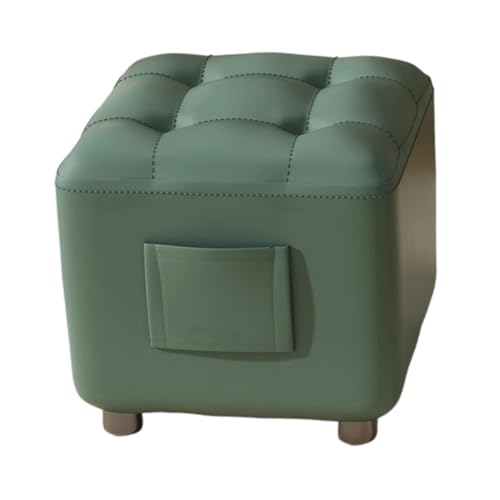 FytStycale Fußhocker Fußablage Dekohocker Pouf Sitzwürfel Im Modernen Aussehen mit Gepolsterter Sitzfläche für Eingangsbereich Büro Und Jugendzimmer, GrÜn von FytStycale