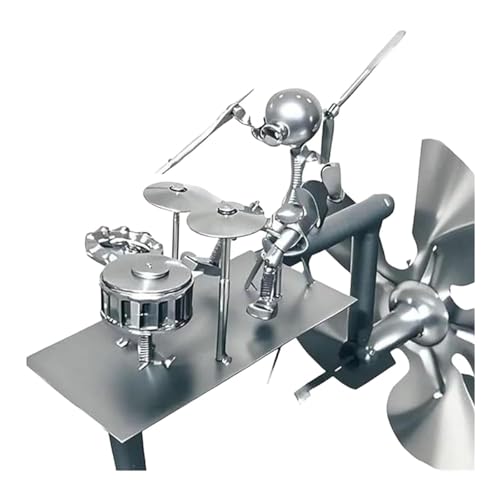 FytStycale Gartenfigur Windmühle mit Musikmotiv für den Hinterhof, Silber von FytStycale