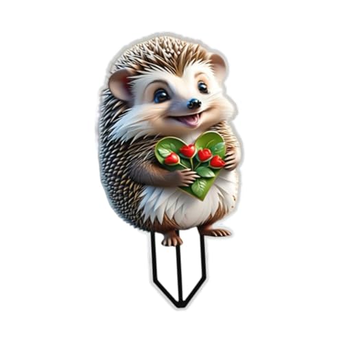 FytStycale Gartenstecker Dekoration 2D Acryl Tiermotiv Schild für Innenbereich Und Feier, Style C von FytStycale
