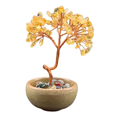 FytStycale Geldbaumfigur für Büroregal Display Und Geschenk, Gelb FytStycale Geldbaumfigur für Büroregal Display Und Geschenk, Gelb von FytStycale