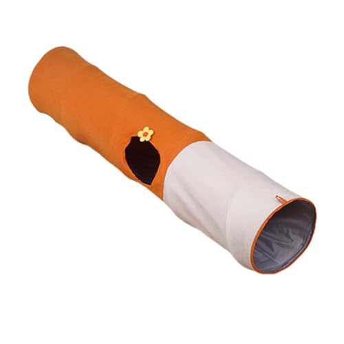 FytStycale Gerader Katzentunnel Aus Strapazierfähigem Material mit Blumenmuster Als Vielseitige Katzenspielhöhle für Innenräume, Groß von FytStycale