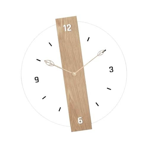 FytStycale Hängende Acryluhr mit Minimalistischem Design, Ideal Als Heimdekoration, Holzfarbe 30cm von FytStycale