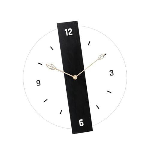 FytStycale Hängende Acryluhr mit Minimalistischem Design, Ideal Als Heimdekoration, Schwarz 36.5 cm X 40 cm von FytStycale