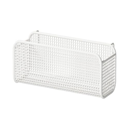 FytStycale Hängender Aufbewahrungskorb Aufbewahrungsregal Zeitschriftenhalter Handtuchablage Aus Hochwertigem Eisen mit Minimalistischem Erscheinungsbild für Ki, White M von FytStycale
