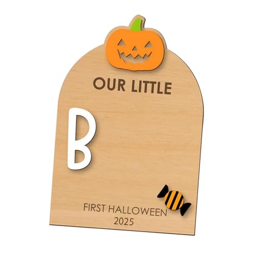 FytStycale Halloween Gedenktafel Tafel Als Erinnerungsstück Meilensteinkarte EIN DIY Schild Aus Holz für Bleibende Erinnerungen für Fotoaufnahmen, Kürbis FytStycale Halloween Gedenktafel Tafel Als Erinnerungsstück Meilensteinkarte EIN DIY Schild Aus Holz für Bleibende Erinnerungen für Fotoaufnahmen, Kürbis von FytStycale