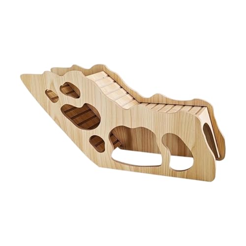 FytStycale Hamster Hideout Holz Höhle mit Kletterleiter Und Chewing Spielzeug MDF Wasserabweisend mit Sichtfenster für Hamster Gerbil Ratte Heimtierpflege Zuhau, Style B FytStycale Hamster Hideout Holz Höhle mit Kletterleiter Und Chewing Spielzeug MDF Wasserabweisend mit Sichtfenster für Hamster Gerbil Ratte Heimtierpflege Zuhau, Style B von FytStycale